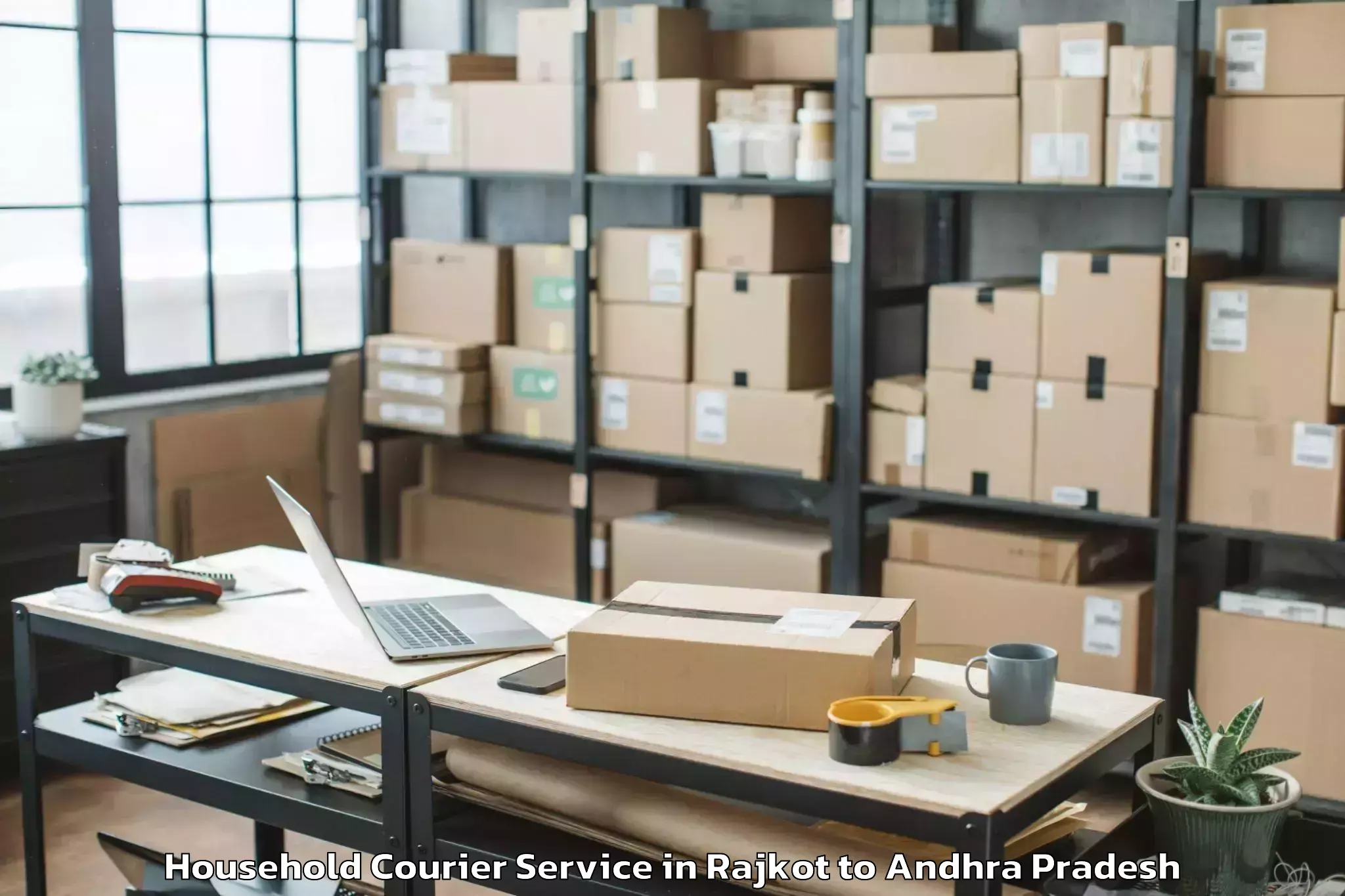 Top Rajkot to Mudinepalle Household Courier Available